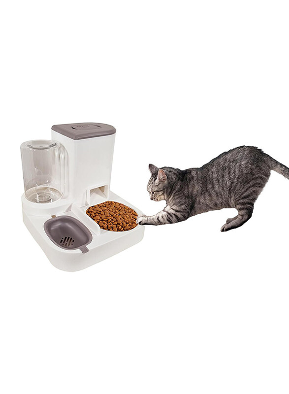 Majibao Pet Dry Food & Water Dispenser with White Plastic Container & Bottle for Water, 1.5 Kg, Grey/White
Majibao Pet Dry Food & Water Dispenser with White Plastic Container & Bottle for Water, 1.5 Kg, Grey/White
