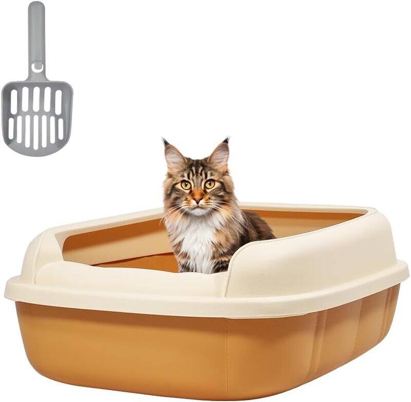 MAJIBAO Semi-enclosed cat litter box large space, Removable, Slip resistant with litter scoop, Suitable for medium large cats, Anti-splashing with raised fenc
MAJIBAO Semi-enclosed cat litter box large space, Removable, Slip resistant with litter scoop, Suitable for medium large cats, Anti-splashing with raised fenc