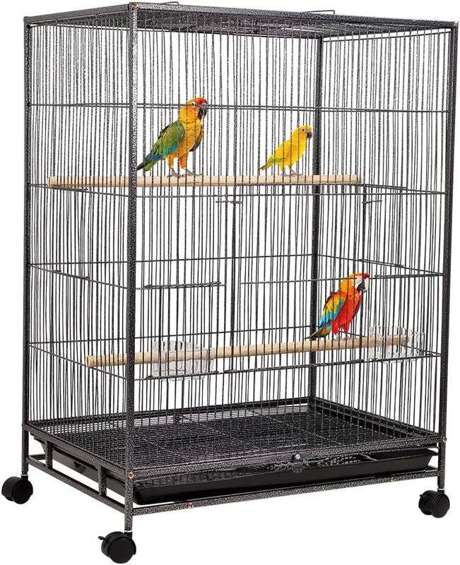 MAJIBAO Bird cage 85cm open top standing perch with feeding bowls, Removable tray, and wheels, Suitable for Love birds, Budgies, and small-sized birds (Black)
MAJIBAO Bird cage 85cm open top standing perch with feeding bowls, Removable tray, and wheels, Suitable for Love birds, Budgies, and small-sized birds (Black)