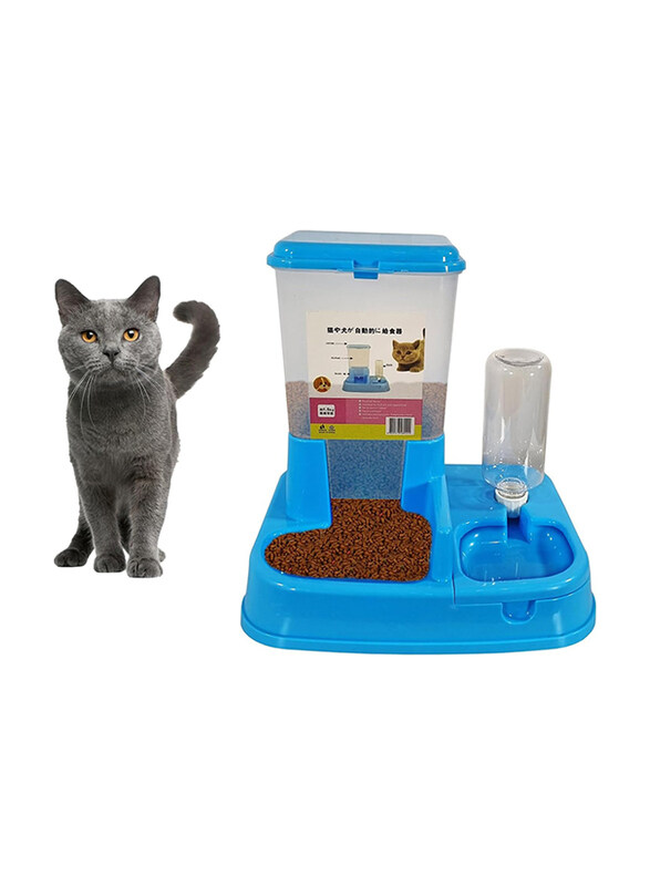 Majibao Cat Food Dispenser with Transparent Plastic Container & Bottle for Water, 1.5 Kg, Blue
Majibao Cat Food Dispenser with Transparent Plastic Container & Bottle for Water, 1.5 Kg, Blue