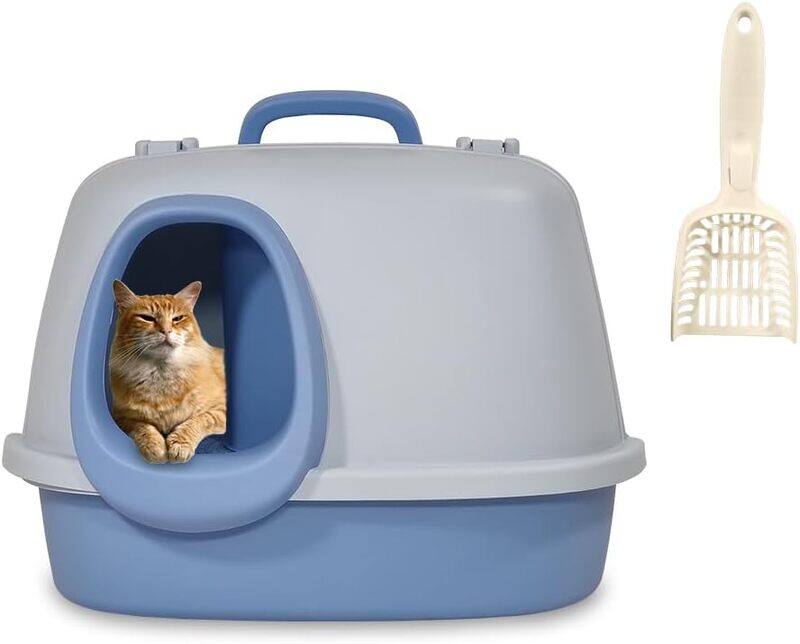 MAJIBAO Cat Litter Box With Cat Litter Scoop, Large Indoor Cats Toilet , Easy Clean & Deodorant Filter, Portable Cat Litter with Pedal Design (Blue)
MAJIBAO Cat Litter Box With Cat Litter Scoop, Large Indoor Cats Toilet , Easy Clean & Deodorant Filter, Portable Cat Litter with Pedal Design (Blue)