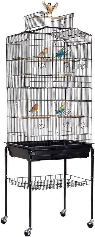MAJIBAO Play open-top bird cage with a detachable rolling stand and storage shelf, bird house for medium-sized birds such as Parrots, Budgies, and Lovebirds 1
MAJIBAO Play open-top bird cage with a detachable rolling stand and storage shelf, bird house for medium-sized birds such as Parrots, Budgies, and Lovebirds 1