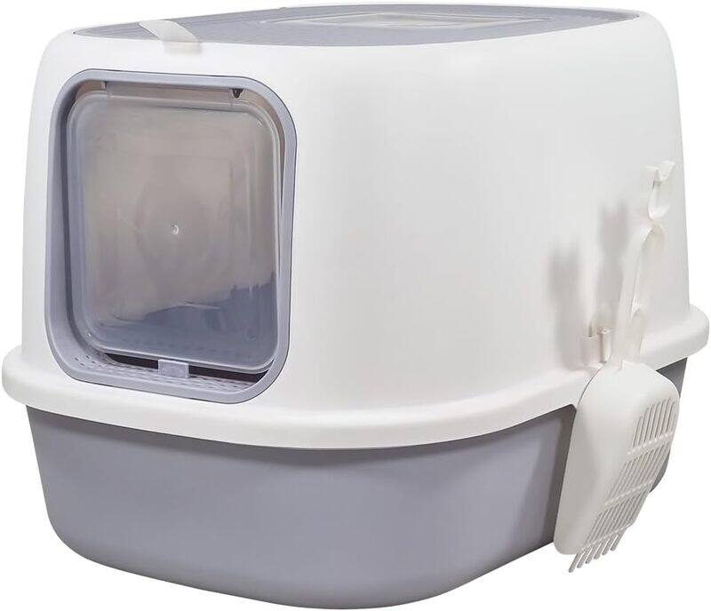 MAJIBAO Cat litter box with Front entry and Top exit, Transparent door, and Litter scoop, Fully enclosed litter box with Odor control and splash-proof, Suitab
MAJIBAO Cat litter box with Front entry and Top exit, Transparent door, and Litter scoop, Fully enclosed litter box with Odor control and splash-proof, Suitab