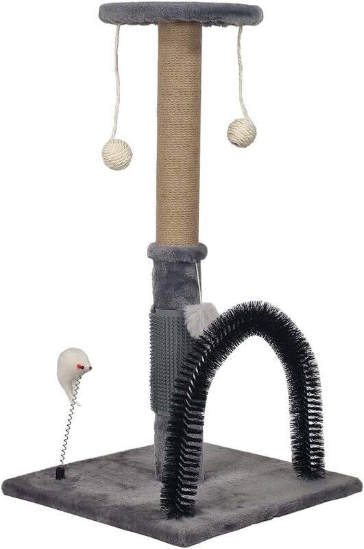 MAJIBAO Cat tree scratching with self-grooming brush with cat toys, dangling. Grey (76cm)
MAJIBAO Cat tree scratching with self-grooming brush with cat toys, dangling. Grey (76cm)