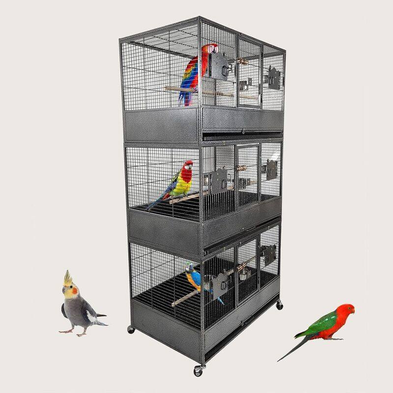 MAJIBAO Bird Cage, Multiple Compartment Bird Cage, Strong cage, Modern cage, Birds House, Food Stainless steel Bowls, Beautiful design, Indoor use, Easy to As
MAJIBAO Bird Cage, Multiple Compartment Bird Cage, Strong cage, Modern cage, Birds House, Food Stainless steel Bowls, Beautiful design, Indoor use, Easy to As