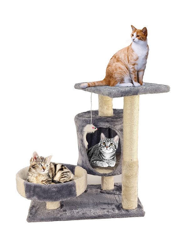 Majibao Climbing Tower Cat Tree for Play and Sleep with Scratching Post, Grey/Off White
Majibao Climbing Tower Cat Tree for Play and Sleep with Scratching Post, Grey/Off White