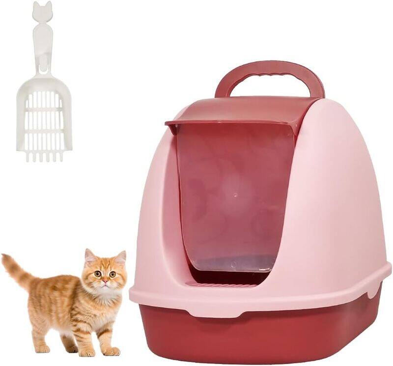 MAJIBAO Cat toilet, Portable cat litter box with plastic scoop, Fully enclosed, Easy clean, Suitable for indoor & outdoor, odor control, Front flip cover entr
MAJIBAO Cat toilet, Portable cat litter box with plastic scoop, Fully enclosed, Easy clean, Suitable for indoor & outdoor, odor control, Front flip cover entr