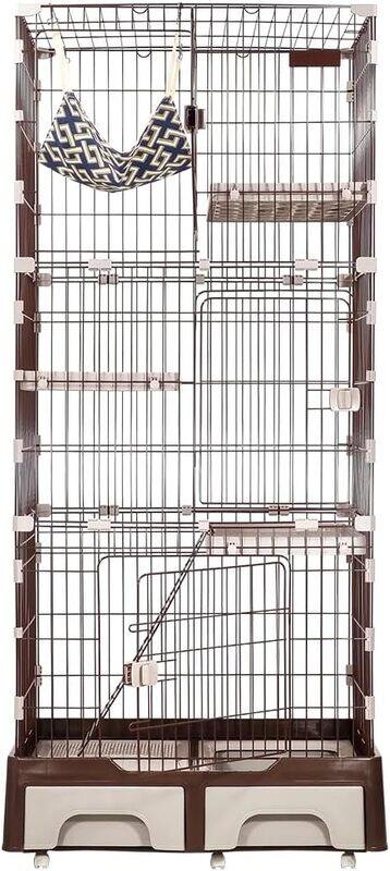 MAJIBAO Cat cage, Cat hammock, Multiple heads with Ladder, Multiple doors with secure lock and Little box, Storage tray and Easy to clean, Suitable for Multip
MAJIBAO Cat cage, Cat hammock, Multiple heads with Ladder, Multiple doors with secure lock and Little box, Storage tray and Easy to clean, Suitable for Multip