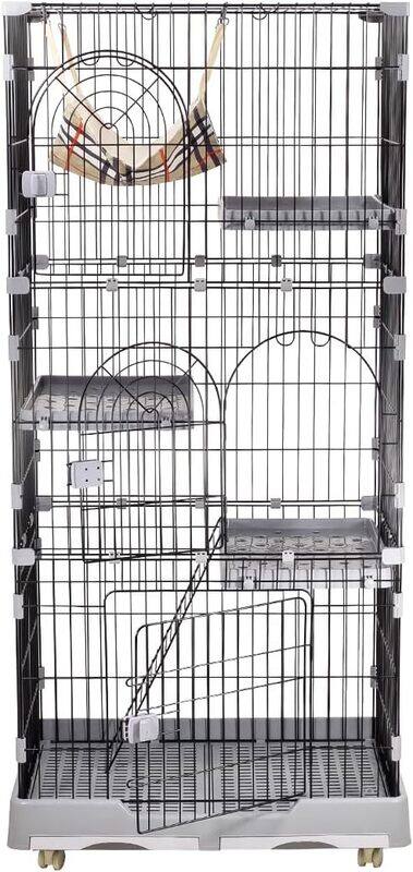 MAJIBAO Extra large cat cage with Wheels, Cat hammock and Slide-out drawer tray, Base widening buckle and door with a push-pull switch, Suitable for multiple
MAJIBAO Extra large cat cage with Wheels, Cat hammock and Slide-out drawer tray, Base widening buckle and door with a push-pull switch, Suitable for multiple