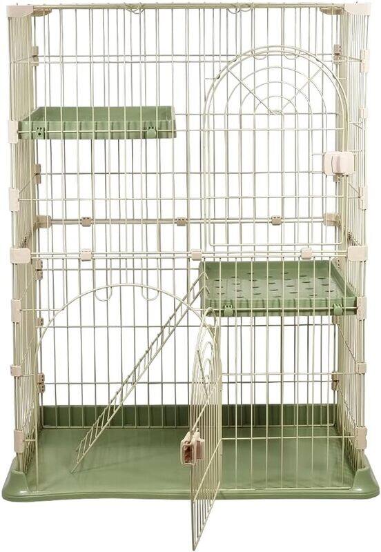MAJIBAO Large 2-tier cat cage, Strong quality cage, 2 Large doors with mobile spring door lock, Cat ladder, and 2 large widened floors, Indoor cat cage, suita
MAJIBAO Large 2-tier cat cage, Strong quality cage, 2 Large doors with mobile spring door lock, Cat ladder, and 2 large widened floors, Indoor cat cage, suita