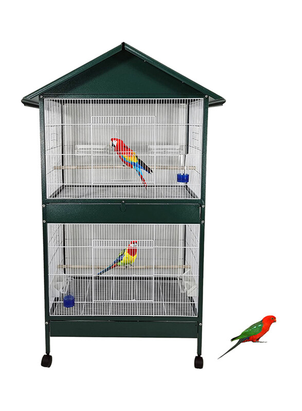 Majibao Dual Compartment Metal Parrot Birds Cage with Food Containers, 158cm, Green/White
Majibao Dual Compartment Metal Parrot Birds Cage with Food Containers, 158cm, Green/White