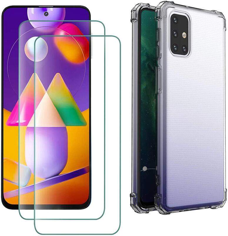 Margoun Samsung Galaxy M31s Mobile Phone Case Cover with 2 Pieces Tempered Glass Screen Protector, Transparent
Margoun Samsung Galaxy M31s Mobile Phone Case Cover with 2 Pieces Tempered Glass Screen Protector, Transparent