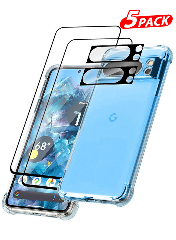 MARGOUN 5 Packs For Google Pixel 8 Pro TPU Case and 2 Screen Protectors and 2 Camera Lens Protectors Clear Anti-Yellowing Scratch Resistant Reinforced
MARGOUN 5 Packs For Google Pixel 8 Pro TPU Case and 2 Screen Protectors and 2 Camera Lens Protectors Clear Anti-Yellowing Scratch Resistant Reinforced