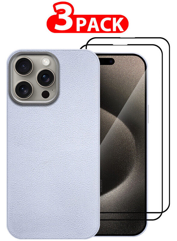 MARGOUN for iPhone 15 Pro Max 3 Pack Case Cover and 2 Screen Protectors Leather Case with Lens Frame Shockproof Full Body Protective Cover Light Blue
MARGOUN for iPhone 15 Pro Max 3 Pack Case Cover and 2 Screen Protectors Leather Case with Lens Frame Shockproof Full Body Protective Cover Light Blue