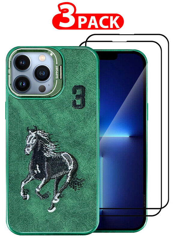 MARGOUN 3 Pack For iPhone 13 Pro Max Case Cover and 2 Screen Protectors Horse Series Leather Case 3D Embroidery Camera Bumper Anti Fingerprint ShookPr
MARGOUN 3 Pack For iPhone 13 Pro Max Case Cover and 2 Screen Protectors Horse Series Leather Case 3D Embroidery Camera Bumper Anti Fingerprint ShookPr