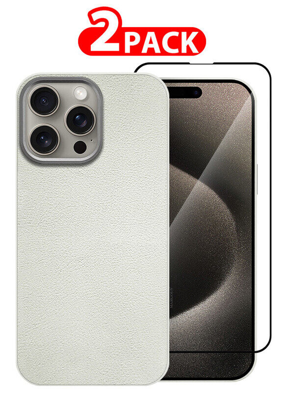 MARGOUN for iPhone 15 Pro Max 2 Pack Case Cover and Screen Protector Leather Case with Lens Frame Shockproof Full Body Protective Cover White
MARGOUN for iPhone 15 Pro Max 2 Pack Case Cover and Screen Protector Leather Case with Lens Frame Shockproof Full Body Protective Cover White
