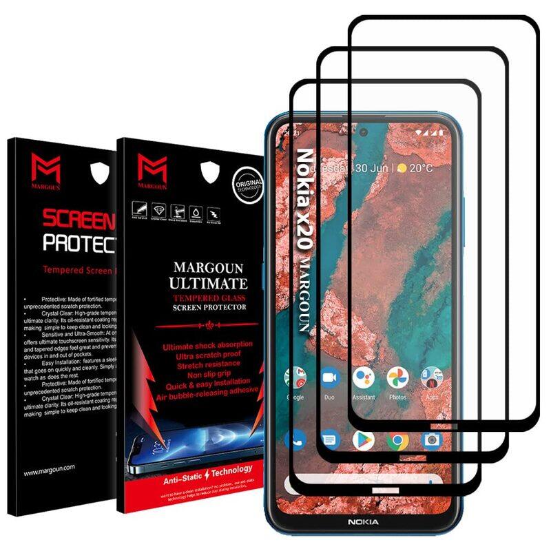 Margoun Nokia X20 Screen Protector (6.67 inch) Premium Mobile Phone Tempered Glass Screen Protector, 3 Pieces, Black
Margoun Nokia X20 Screen Protector (6.67 inch) Premium Mobile Phone Tempered Glass Screen Protector, 3 Pieces, Black