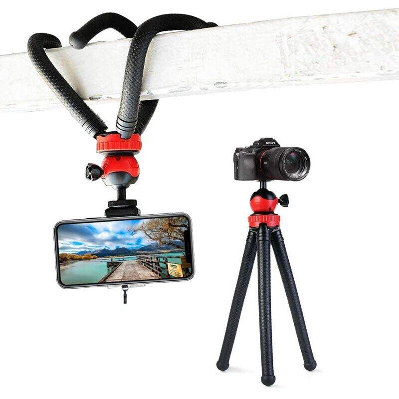 Margoun Tripod Flexible Gorillapod With 360 Rotating Ball Head Tripod for Smartphone, JM-801, Black
Margoun Tripod Flexible Gorillapod With 360 Rotating Ball Head Tripod for Smartphone, JM-801, Black