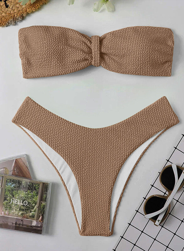 Generic MARGOUN Large Size Women's High Waist Swimsuit Women's Bandeau Lingerie Set Swimsuits Beachwear Set Coffee Color/ L (Bust 91-96/Waist 71-76/Hip 96-101
Generic MARGOUN Large Size Women's High Waist Swimsuit Women's Bandeau Lingerie Set Swimsuits Beachwear Set Coffee Color/ L (Bust 91-96/Waist 71-76/Hip 96-101