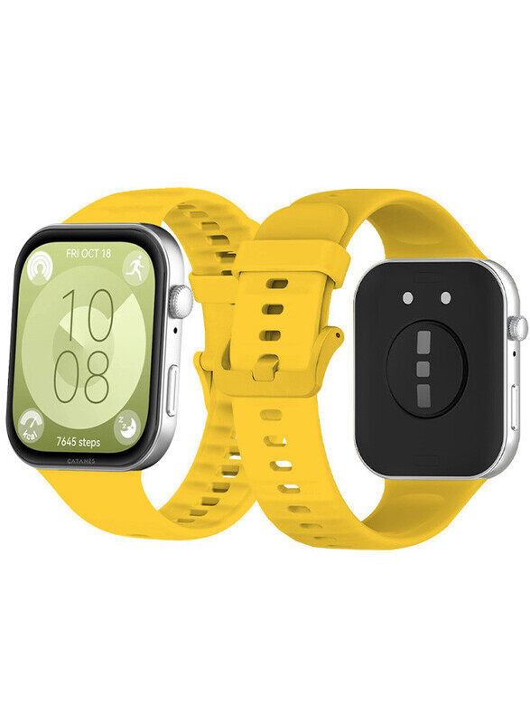 CATANES for Huawei Watch Fit 3 Watch Band Soft Silicone Strap for Men Women Stylish Waterproof Watch Band /Yellow
CATANES for Huawei Watch Fit 3 Watch Band Soft Silicone Strap for Men Women Stylish Waterproof Watch Band /Yellow