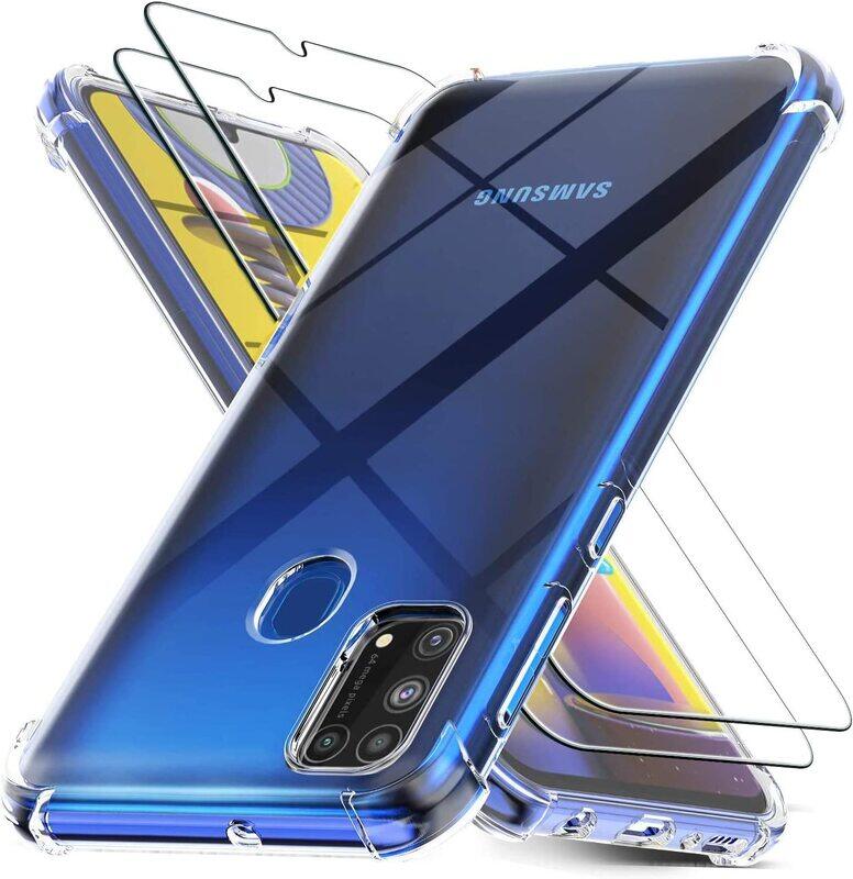 Margoun Samsung Galaxy M31 Mobile Phone Case Cover with 2 Pieces Tempered Glass Screen Protector, Clear
Margoun Samsung Galaxy M31 Mobile Phone Case Cover with 2 Pieces Tempered Glass Screen Protector, Clear