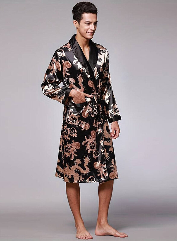 Generic MARGOUN Bathrobe Men's Large Bath Robe Dressing Gown Comfortable Sleepwear Silk Lovers Long Special Style Sleeves Nightgown Dressing Gown Dragon Patte
Generic MARGOUN Bathrobe Men's Large Bath Robe Dressing Gown Comfortable Sleepwear Silk Lovers Long Special Style Sleeves Nightgown Dressing Gown Dragon Patte