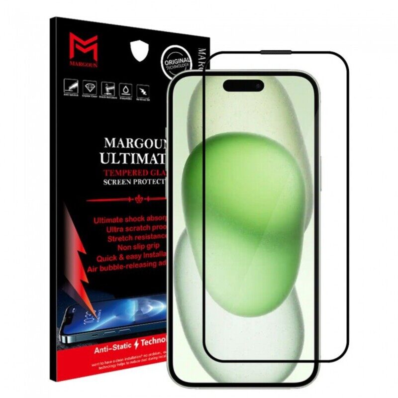 MARGOUN For iPhone 15 Plus Screen Protector Side Black Tempered Glass 9H Hardness Anti Finger-Print
MARGOUN For iPhone 15 Plus Screen Protector Side Black Tempered Glass 9H Hardness Anti Finger-Print