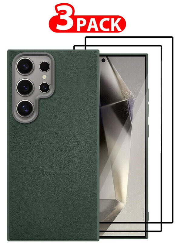 MARGOUN (for Samsung Galaxy S24 Ultra) 3 Pack Case Cover and 2 Screen Protectors Leather Case with Lens Frame Shockproof Full Body Protective Cover Gr
MARGOUN (for Samsung Galaxy S24 Ultra) 3 Pack Case Cover and 2 Screen Protectors Leather Case with Lens Frame Shockproof Full Body Protective Cover Gr