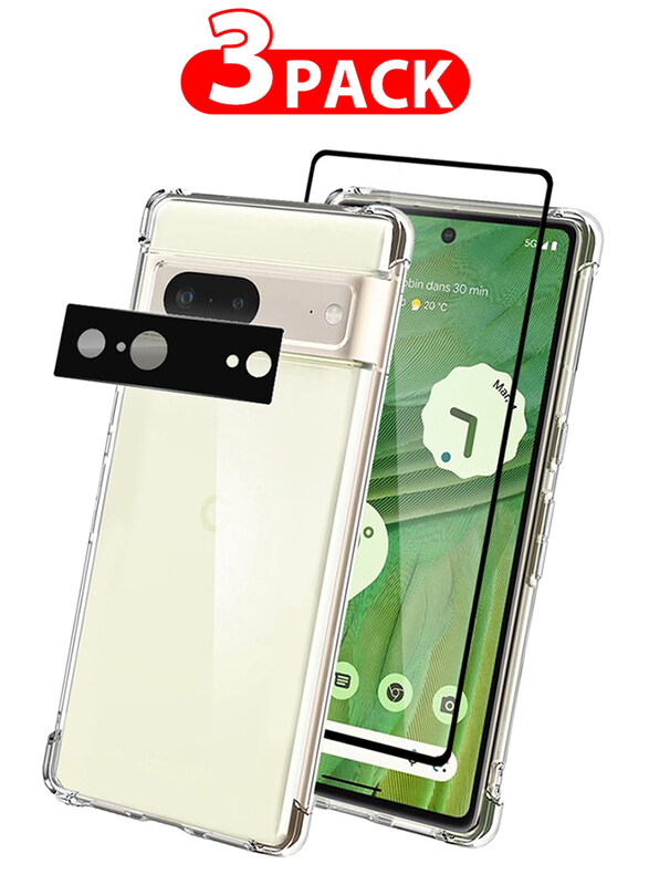 MARGOUN 3 Packs For Google Pixel 7 TPU Case and Screen Protector and Camera Lens Protector Clear Anti-Yellowing Transparent Shockproof Protective Phon
MARGOUN 3 Packs For Google Pixel 7 TPU Case and Screen Protector and Camera Lens Protector Clear Anti-Yellowing Transparent Shockproof Protective Phon
