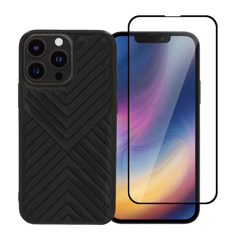 MARGOUN 2 Pack for iPhone 13 Pro Max Case Cover with Screen Protector Tempered Glass, Full Protection Back Case Leather Dale Collection - Black
MARGOUN 2 Pack for iPhone 13 Pro Max Case Cover with Screen Protector Tempered Glass, Full Protection Back Case Leather Dale Collection - Black