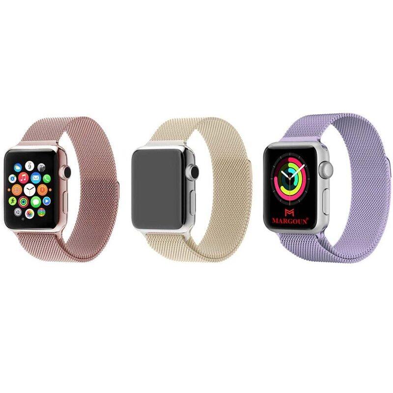 Margoun Stainless Steel Magnetic Band for Apple Watch 41mm/40mm/38mm, 3 Piece, Brown/Beige/Purple
Margoun Stainless Steel Magnetic Band for Apple Watch 41mm/40mm/38mm, 3 Piece, Brown/Beige/Purple