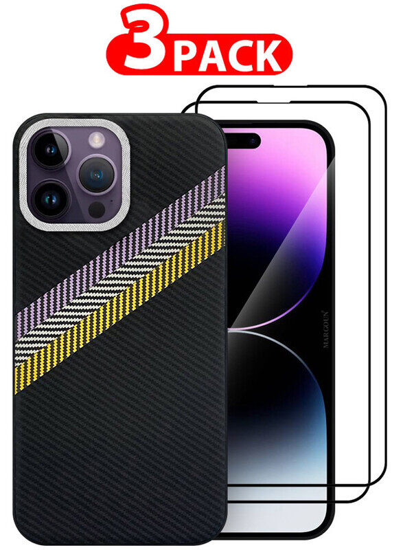 MARGOUN for iPhone 14 Pro Max 3 Pack Case Cover and 2 Screen Protectors Carbon Fiber Pattern Phone Case Slim Shockproof Back Cover
MARGOUN for iPhone 14 Pro Max 3 Pack Case Cover and 2 Screen Protectors Carbon Fiber Pattern Phone Case Slim Shockproof Back Cover