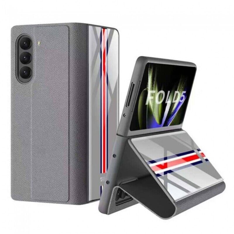 Not Applicable MARGOUN For Samsung Galaxy Z Fold5 Case Leather Cover with Blue Red Line Design and Kickstand Function/Grey
Not Applicable MARGOUN For Samsung Galaxy Z Fold5 Case Leather Cover with Blue Red Line Design and Kickstand Function/Grey