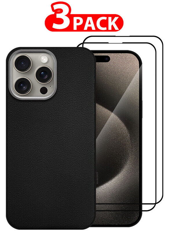 MARGOUN for iPhone 15 Pro 3 Pack Case Cover and 2 Screen Protectors Leather Case with Lens Frame Shockproof Full Body Protective Cover Black
MARGOUN for iPhone 15 Pro 3 Pack Case Cover and 2 Screen Protectors Leather Case with Lens Frame Shockproof Full Body Protective Cover Black