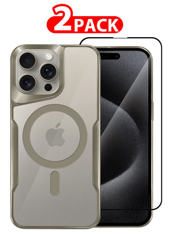 Margoun CATANES 2 Pack for iPhone 15 Pro Max Case and Screen Protector Magnetic Phone Case Slim Shockproof Cover New Design Electroplated Case Cover Titanium
Margoun CATANES 2 Pack for iPhone 15 Pro Max Case and Screen Protector Magnetic Phone Case Slim Shockproof Cover New Design Electroplated Case Cover Titanium