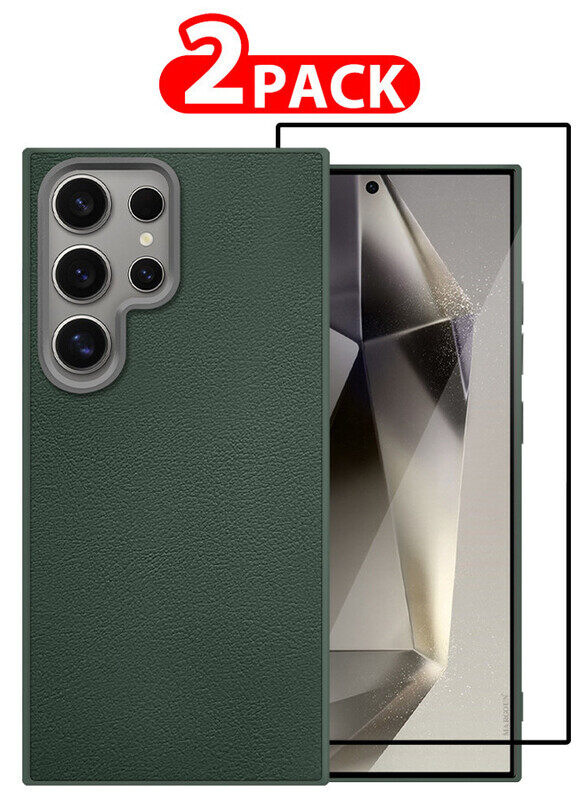 MARGOUN (for Samsung Galaxy S24 Ultra) 2 Pack Case Cover and Screen Protector Leather Case with Lens Frame Shockproof Full Body Protective Cover Green
MARGOUN (for Samsung Galaxy S24 Ultra) 2 Pack Case Cover and Screen Protector Leather Case with Lens Frame Shockproof Full Body Protective Cover Green