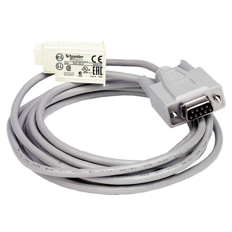 Schneider Electric 3-Meter PLC Zelio Logic 9-pin SUB-D PC Connecting Cable, SR2CBL01, White
Schneider Electric 3-Meter PLC Zelio Logic 9-pin SUB-D PC Connecting Cable, SR2CBL01, White