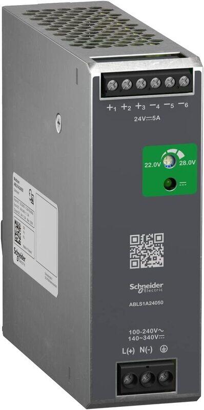 Schneider Electric Power Supply Phaseo Abl7, Abl8_ Regulated Power Supply, 100-240v Ac, 24v 5 a, Single Phase, abls1a24050, Grey
Schneider Electric Power Supply Phaseo Abl7, Abl8_ Regulated Power Supply, 100-240v Ac, 24v 5 a, Single Phase, abls1a24050, Grey