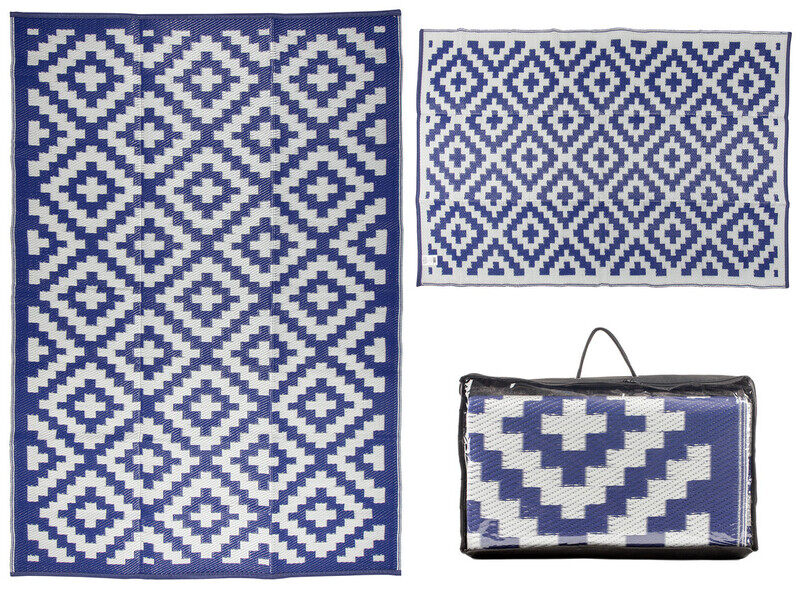 MSRUGS Courtyard Collection Trellis Design Blue/White Reversible Indoor/Outdoor Mat Area Rug with Bag - 5'x7'
MSRUGS Courtyard Collection Trellis Design Blue/White Reversible Indoor/Outdoor Mat Area Rug with Bag - 5'x7'