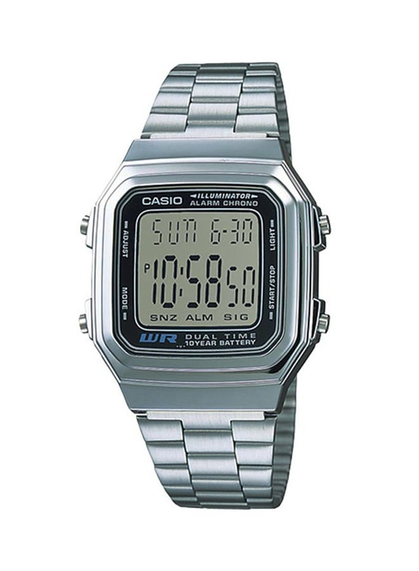 

Casio Men's Metal Digital Wrist Watch A178WA-1A - 41 mm - Silver