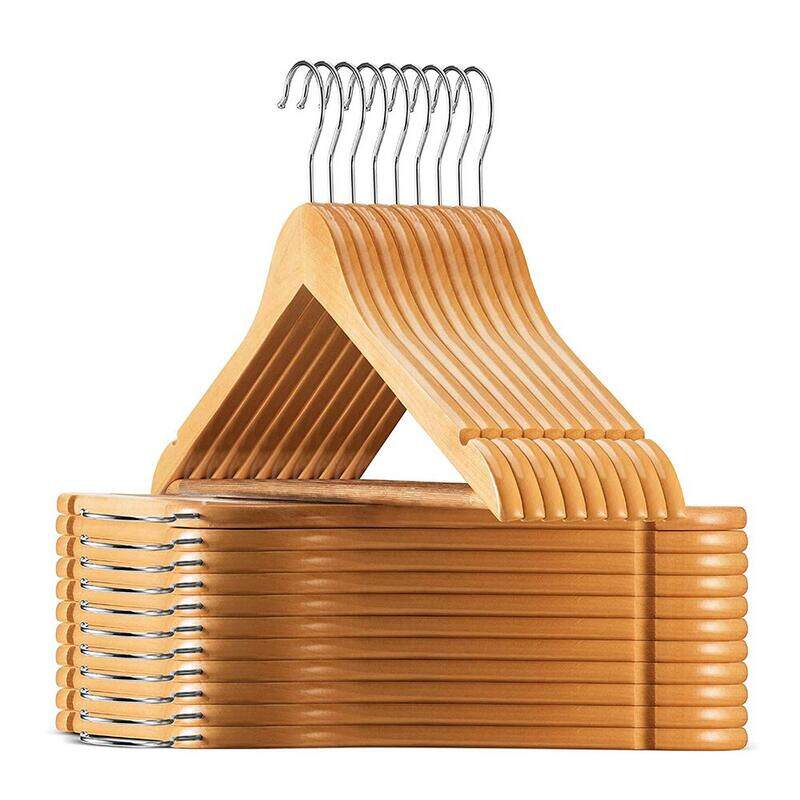 Generic 20-Piece Wooden Suit Hangers With Non Slip Pants Bar Smooth Finish Solid Wood Coat Hanger, Brown
Generic 20-Piece Wooden Suit Hangers With Non Slip Pants Bar Smooth Finish Solid Wood Coat Hanger, Brown