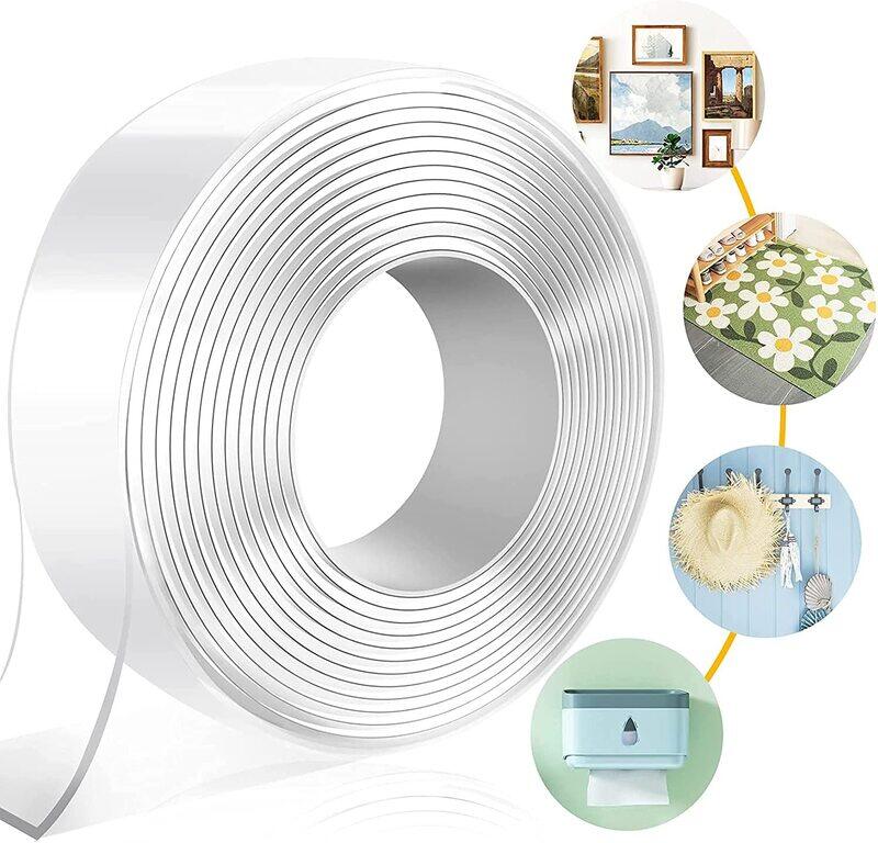 White Crystal 30 mm x 3 m Washable Reusable Acrylic Double Sided Nano Tape, Clear
White Crystal 30 mm x 3 m Washable Reusable Acrylic Double Sided Nano Tape, Clear