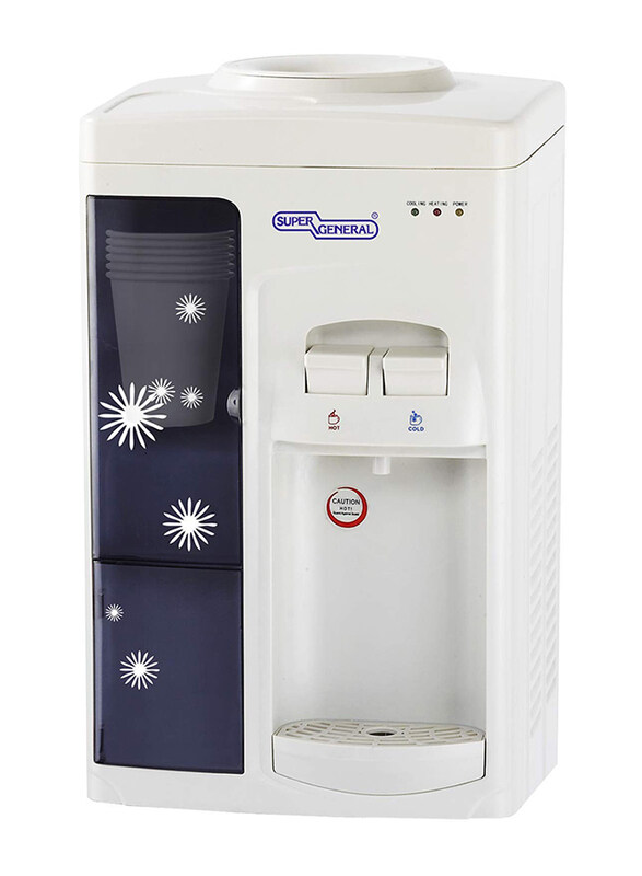 Super General Table Top Load Water Dispenser, with Paper Cup Holder, SGL1131, Off White
Super General Table Top Load Water Dispenser, with Paper Cup Holder, SGL1131, Off White
