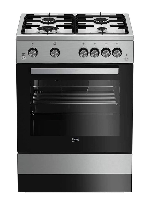 Beko Freestanding 4 Burner Cast Iron Pan Supports Gas Cooking with Oven, FSGT61121DXL, Stainless Steel Inox Grey
Beko Freestanding 4 Burner Cast Iron Pan Supports Gas Cooking with Oven, FSGT61121DXL, Stainless Steel Inox Grey