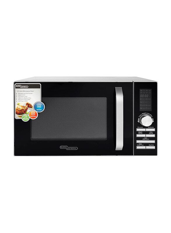 Super General 23L Compact Counter-Top Microwave Oven with Digital Control, 1000W Grid, 800W, SGMM-9263-GS, Silver/Black
Super General 23L Compact Counter-Top Microwave Oven with Digital Control, 1000W Grid, 800W, SGMM-9263-GS, Silver/Black