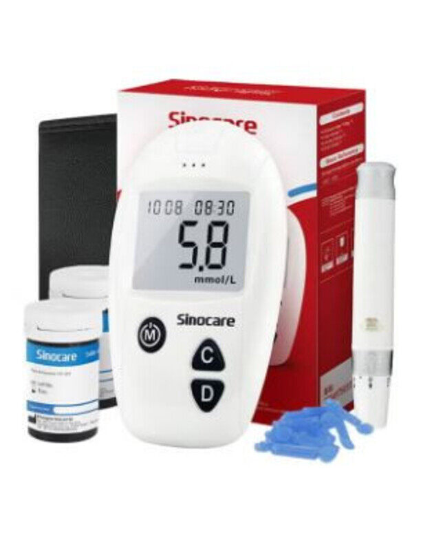 Sinocare Safe Accu Blood Glucose Monitoring System With 50 Test Strips and Lancets
Sinocare Safe Accu Blood Glucose Monitoring System With 50 Test Strips and Lancets
