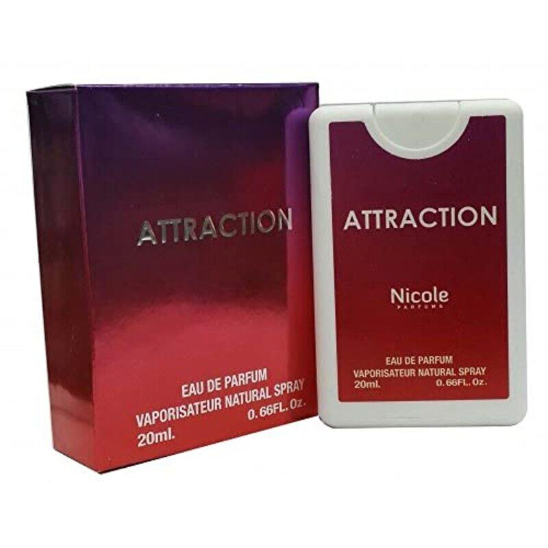 Generic Nicole Attraction Vaporisation Natural Pocket Spray 20ml EDT Perfume for Men
Generic Nicole Attraction Vaporisation Natural Pocket Spray 20ml EDT Perfume for Men