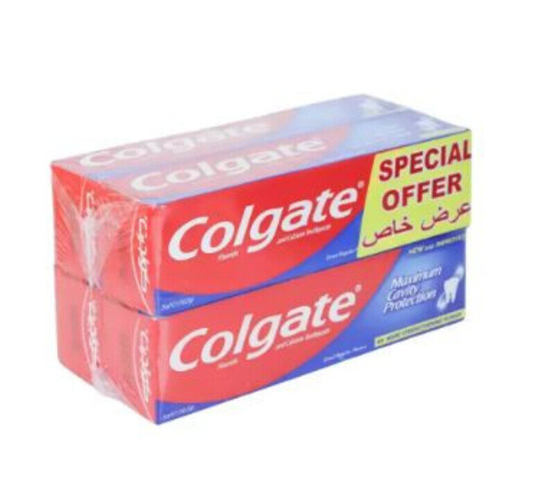 Colgate Maximum Cavity Protection, Fluoride and Calcium Toothpaste- 4X75ml Special Offer
Colgate Maximum Cavity Protection, Fluoride and Calcium Toothpaste- 4X75ml Special Offer