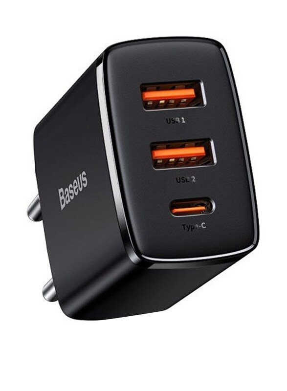 Baseus Compact Quick Charger EU USB Type C 2x USB 30W 3A Power Delivery Quick Charge, Black
Baseus Compact Quick Charger EU USB Type C 2x USB 30W 3A Power Delivery Quick Charge, Black
