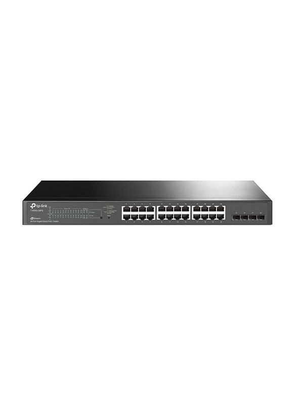 TP-Link JetStream Gigabit Smart PoE+ Switch with 4 SFP Slots, T1600G-28PS, Black
TP-Link JetStream Gigabit Smart PoE+ Switch with 4 SFP Slots, T1600G-28PS, Black